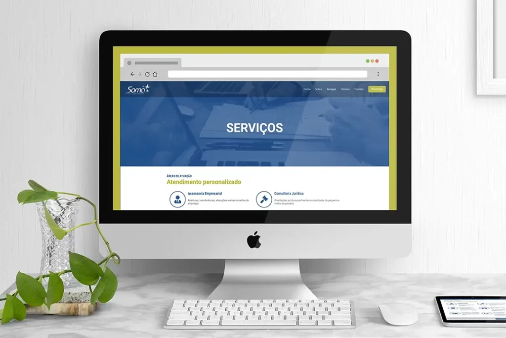 Website desenvolvido para o Soma Assessoria Contábil e Tributária
