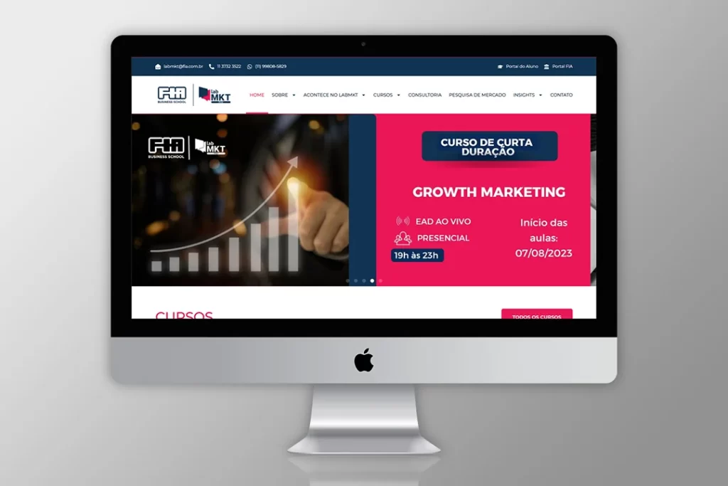 Website desenvolvido para o Núcleo LABMKT da FIA (Fundação Instituto de Administração)