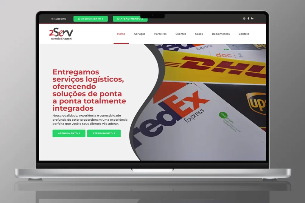 Criação de website para a 2Serv Serviços Especializados